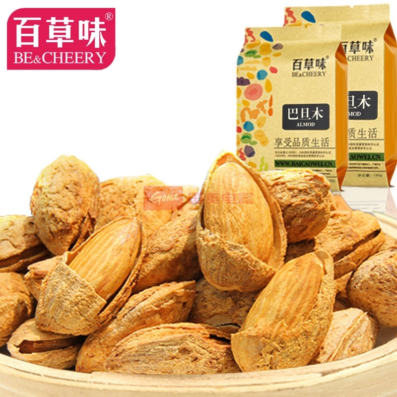 百草味奶香巴旦木 薄壳大杏仁，坚果中的奶香诱惑